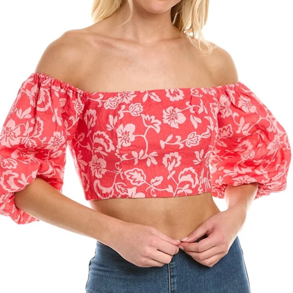 Ramy Brook Marley Linen Crop Top